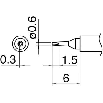 烙铁头，0.6D型HAKKO白光T30-D06（10 件）